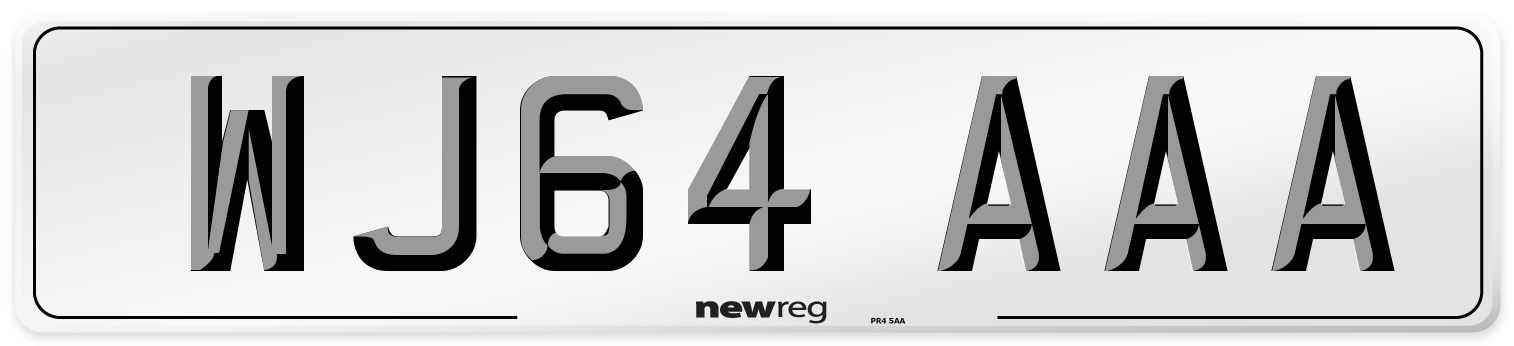 WJ64 AAA Number Plate from New Reg